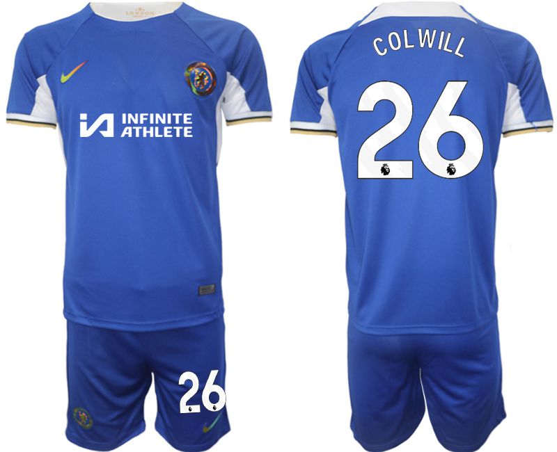 Men 2023-2024 Club Chelsea FC home blue #26 Soccer Jersey->->Soccer Club Jersey